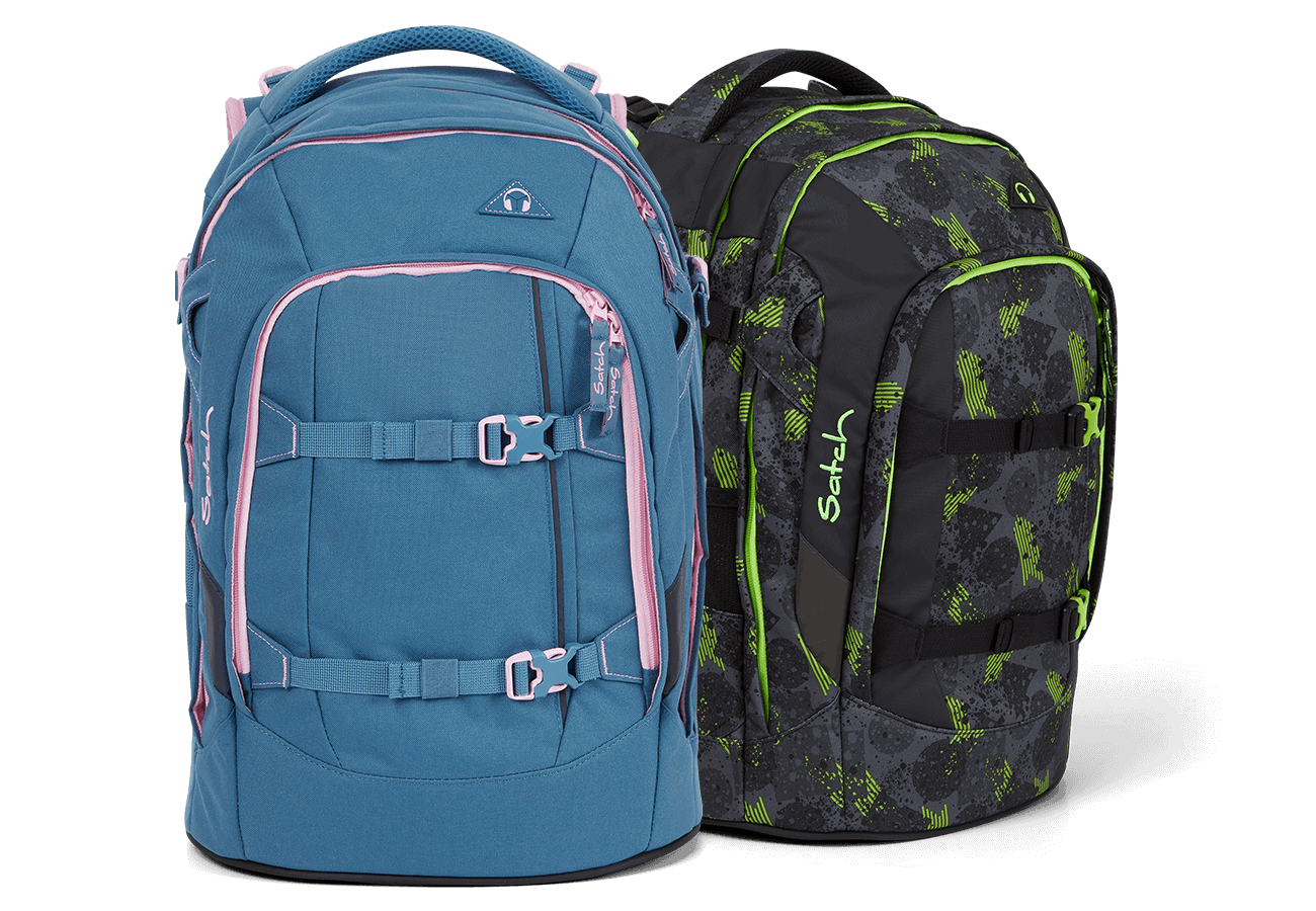 Satch Match – Zaino Scolastico Ergonomico Con Astuccio – 2 Pezzi – Realizzato In PET Riciclato – Espandibile Da 30 A 35 Litri