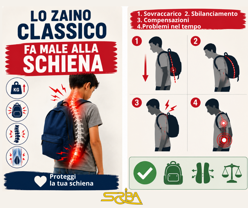 zaino tradizionale vs zaino ergonomico
